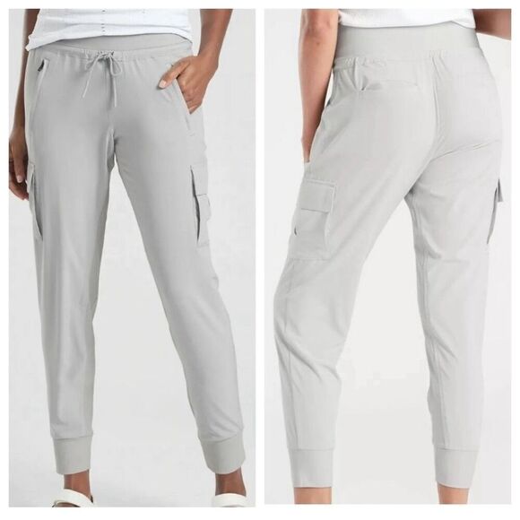 Athleta Sutton Joggers in Light Grey Size 10 - Picture 1 of 13